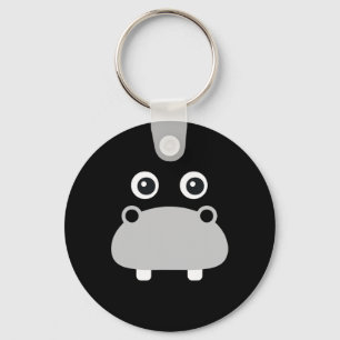 Chaveiro Kawaii Hippo Enfrenta Fáceis Meninos De Figurino D