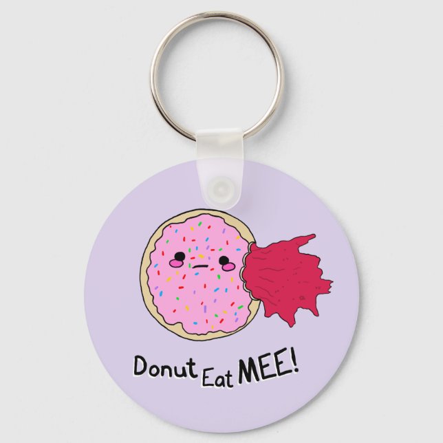 Chaveiro Kawaii Jam Donut Coma-me (Frente)