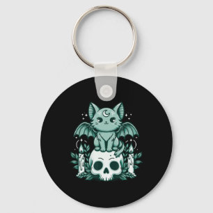 Chaveiro Kawaii Pastel Gótico Cute Creepy Skeleton