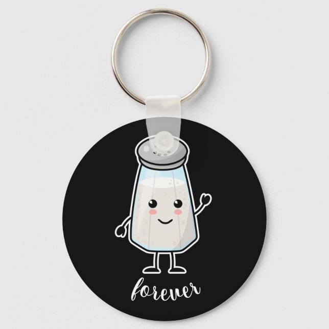 Chaveiro Kawaii Salt Shaker: Para sempre (amor) (Frente)