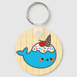 Chaveiro Kawaii Sorvete Narwhal