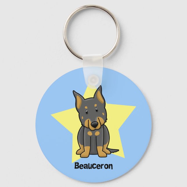 Chaveiro Kawaii Star Beauceron (Frente)