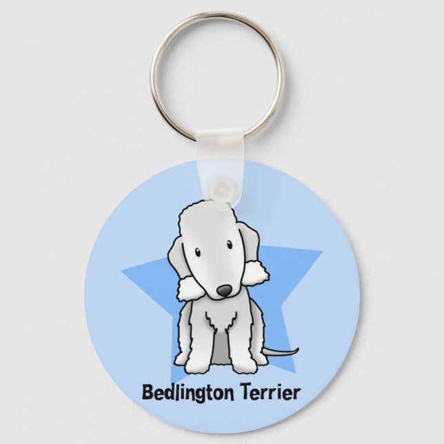 Chaveiro Kawaii Star Bedlington Terrier (Frente)