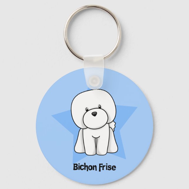 Chaveiro Kawaii Star Bichon Frise (Frente)
