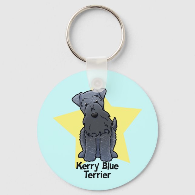 Chaveiro Kawaii Star Kerry Blue Terrier (Frente)