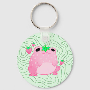 Chaveiro Kawaii Strawberry Sapo Sofcore