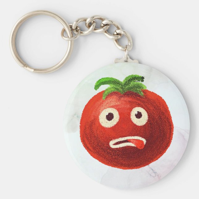 Chaveiro Kawaii Tomato Cute Engraçado Cartoon Vegetal (Frente)