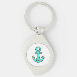 Chaveiro Kawaii Turquoise Anchor - Whimsical & Cheerful