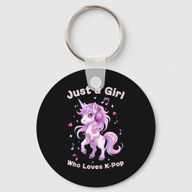 Chaveiro Kawaii Unicorn K-p Lover For Girls Fans  (Frente)