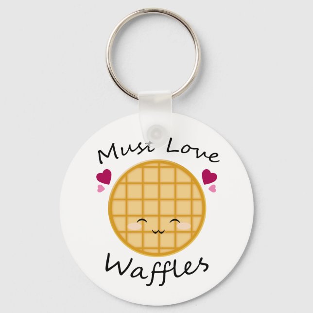 Chaveiro Kawaii Waffle (Frente)