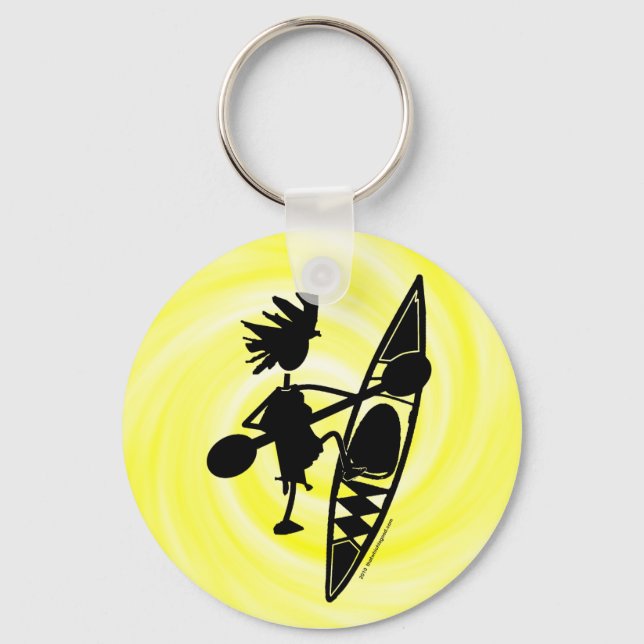 Chaveiro Kayak Canoe Joyful Silhouette (Frente)