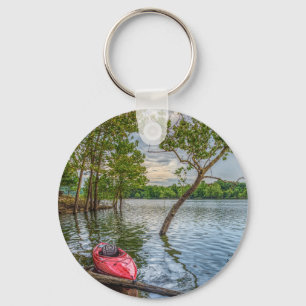Chaveiro Kayak Flutuando Em Mesa Rock Lake