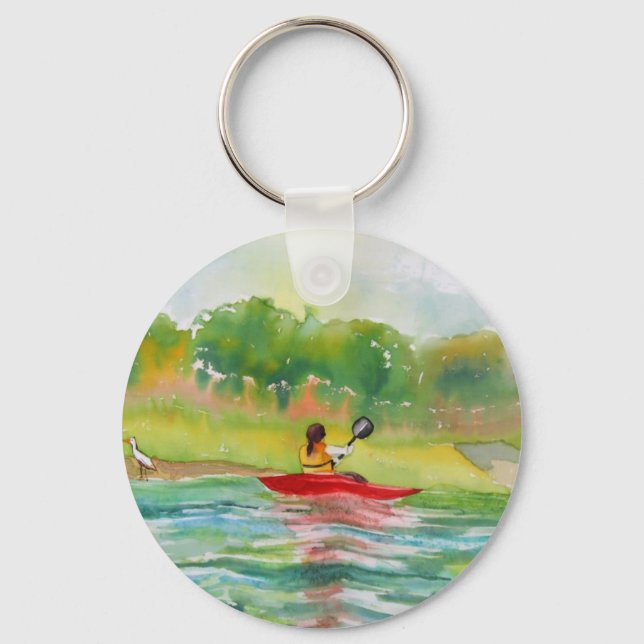 Chaveiro Kayaker Key Chain para o Kayak Lover (Frente)