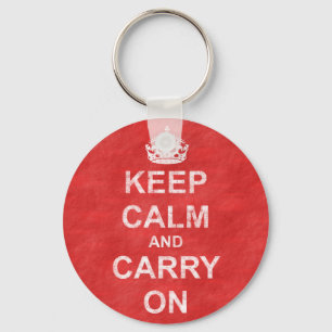 Chaveiro Keep Calm and Carry On Vintage
