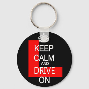 Chaveiro Keep Calm and drive on L plate