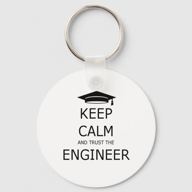 Chaveiro Keep calm and trust the engineer (Frente)