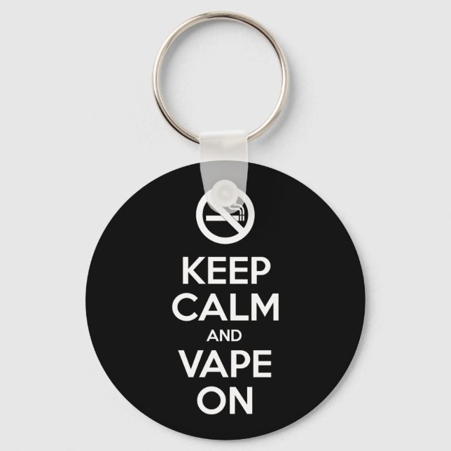 Chaveiro Keep Calm and Vape On ~ Self Motivational (Frente)