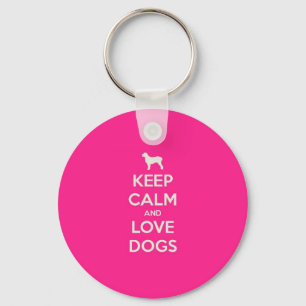 Chaveiro Keep Calm & Love Dogs