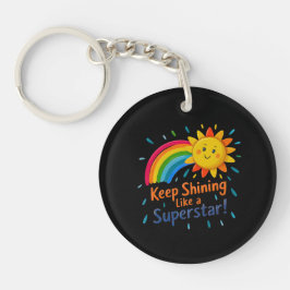 Chaveiro Keep Shining Like a Super Star Acrylic Keychain