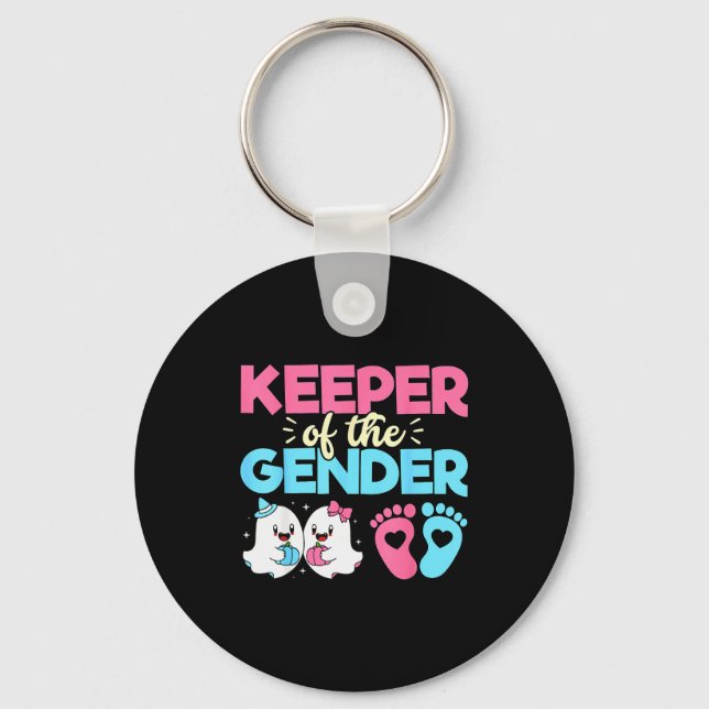 Chaveiro Keeper Of The Gender Pumpkin Halloween Baby Gender (Frente)