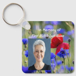 Chaveiro Keepsake  Poppy Cornflower Meadow Memorial