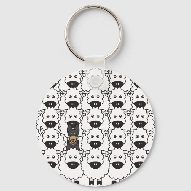 Chaveiro Kelpie australiano em ovelha (Frente)