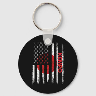 Chaveiro Kempo American Flag Karate Artes Marciais Japonesa