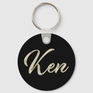 Chaveiro Ken Name Whitegold Button Schlüsselanhänger