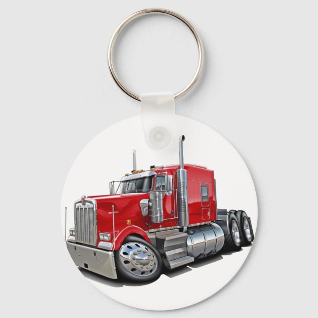 Chaveiro Kenworth w900 Red Truck (Frente)