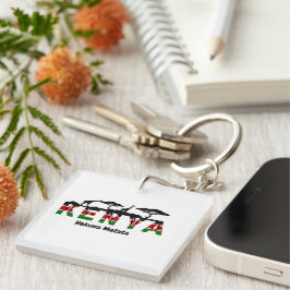 Chaveiro Kenya Hakuna Matata Acrylic Keychain.