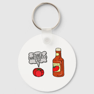 Chaveiro Ketchup acima sujada