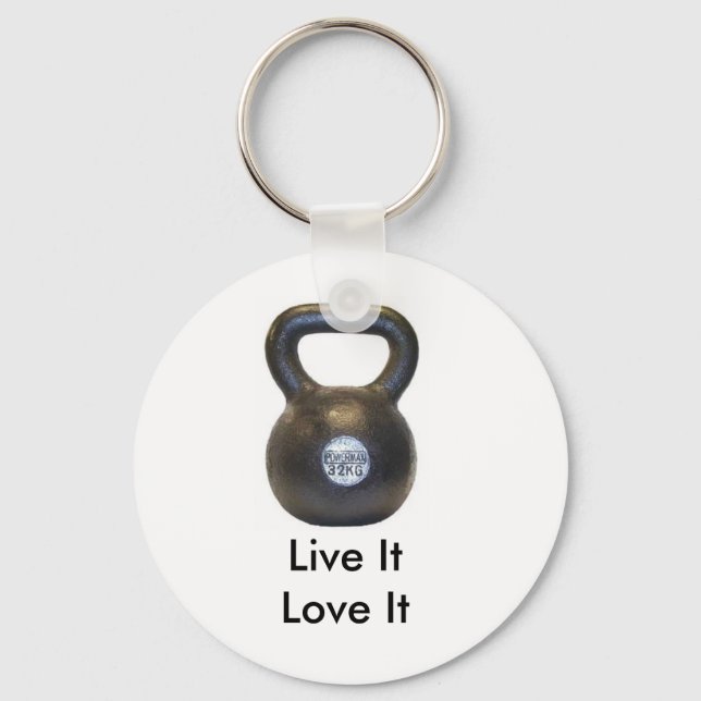 Chaveiro kettlebell, Live ItLove (Frente)