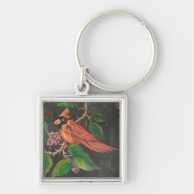 Chaveiro Key Chain Ann Hayes - Cardeal de Pintura (Frente)