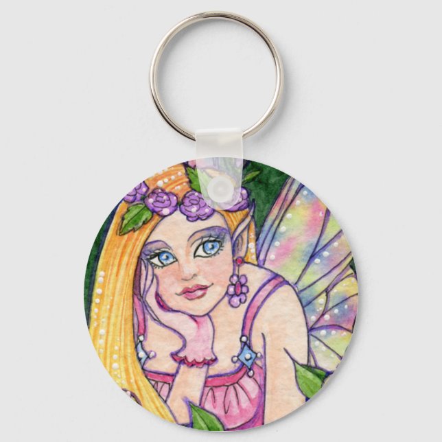 Chaveiro Key Chain Flower Fairy Fantasy por Ann Howard (Frente)