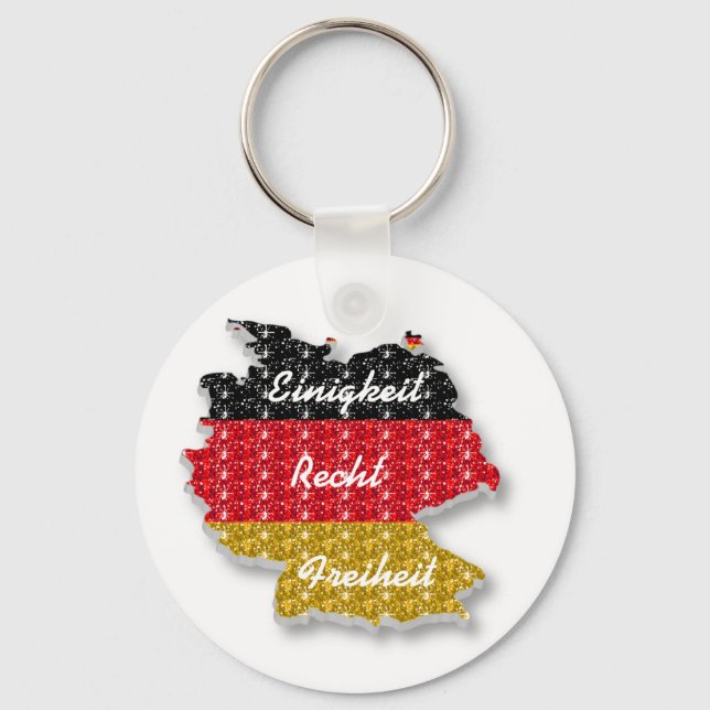 Chaveiro Key Chain German Flag Einigkeit Recht Freiheit (Frente)
