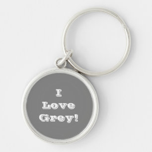 Chaveiro Key Chain I Love Cinza