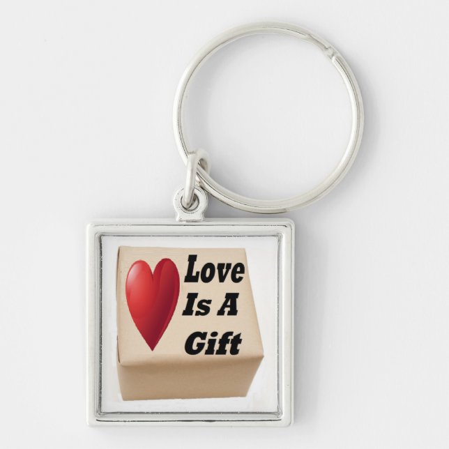 Chaveiro Key Chain Love É Um Presente (Frente)