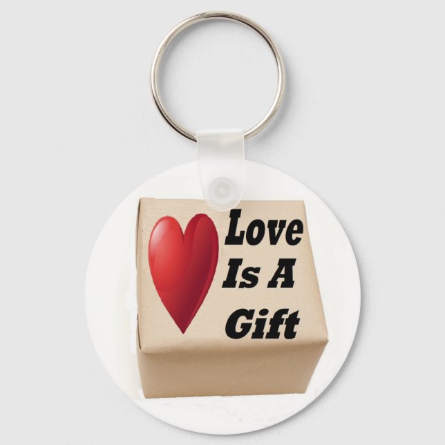 Chaveiro Key Chain Love É Um Presente (Frente)