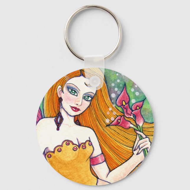 Chaveiro Key Chain Mermaid Fairy Fantasy por Ann Howard (Frente)