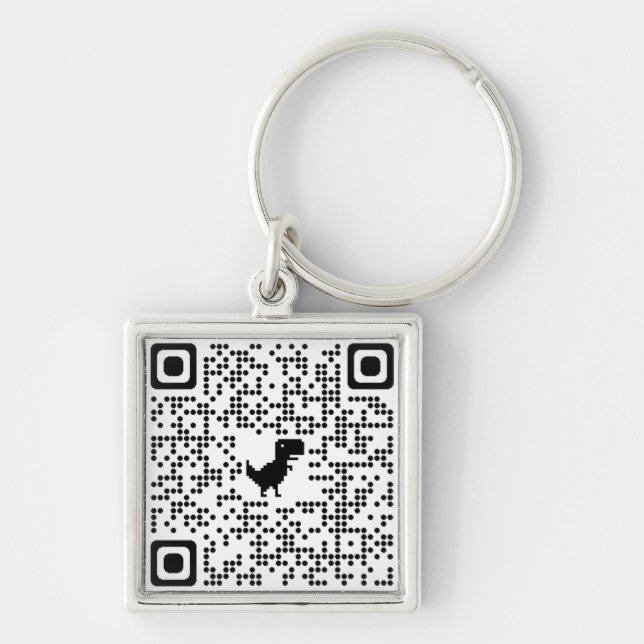 Chaveiro Key Chain QRCODE to Rickroll (Frente)