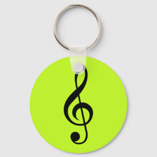 Chaveiro Key Ring Music Clef Bright Limão