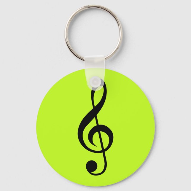 Chaveiro Key Ring Music Clef Bright Limão (Frente)