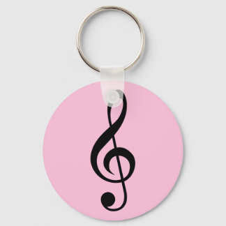 Chaveiro Key Ring Music Clef Pink