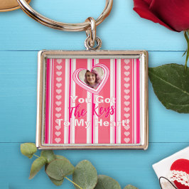 Chaveiro "Key To My Heart" Personalizado Faixas do Dia dos