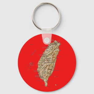 Chaveiro Keychai do Mapa de Taiwan