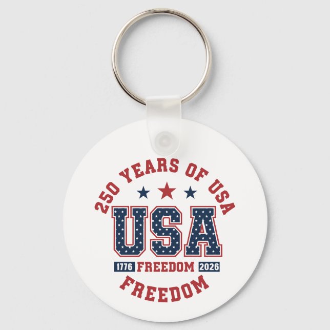 Chaveiro Keychain-America Patriotic 250th Anniversary (Frente)