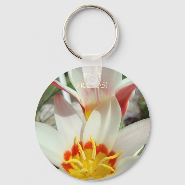 Chaveiro KEYCHAIN Best Friends! TULIP FLOWERS Key Chains (Frente)