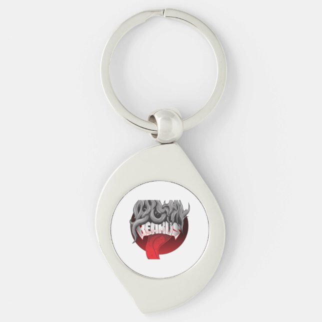 Chaveiro Keychain featuring a circular design with black  (Frente)