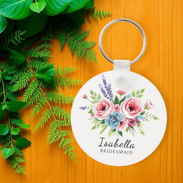 Chaveiro Keychain for bridesmaids, Gift for bride, floral (Criador carregado)