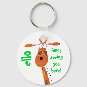 Chaveiro Keychain / Keyring... Funky Giraffe